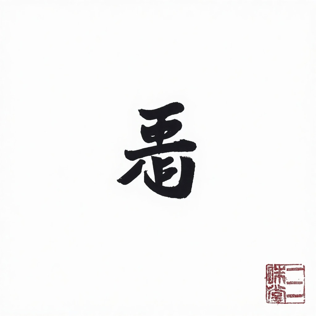 Sumi-e Kanji 家 (Familie)