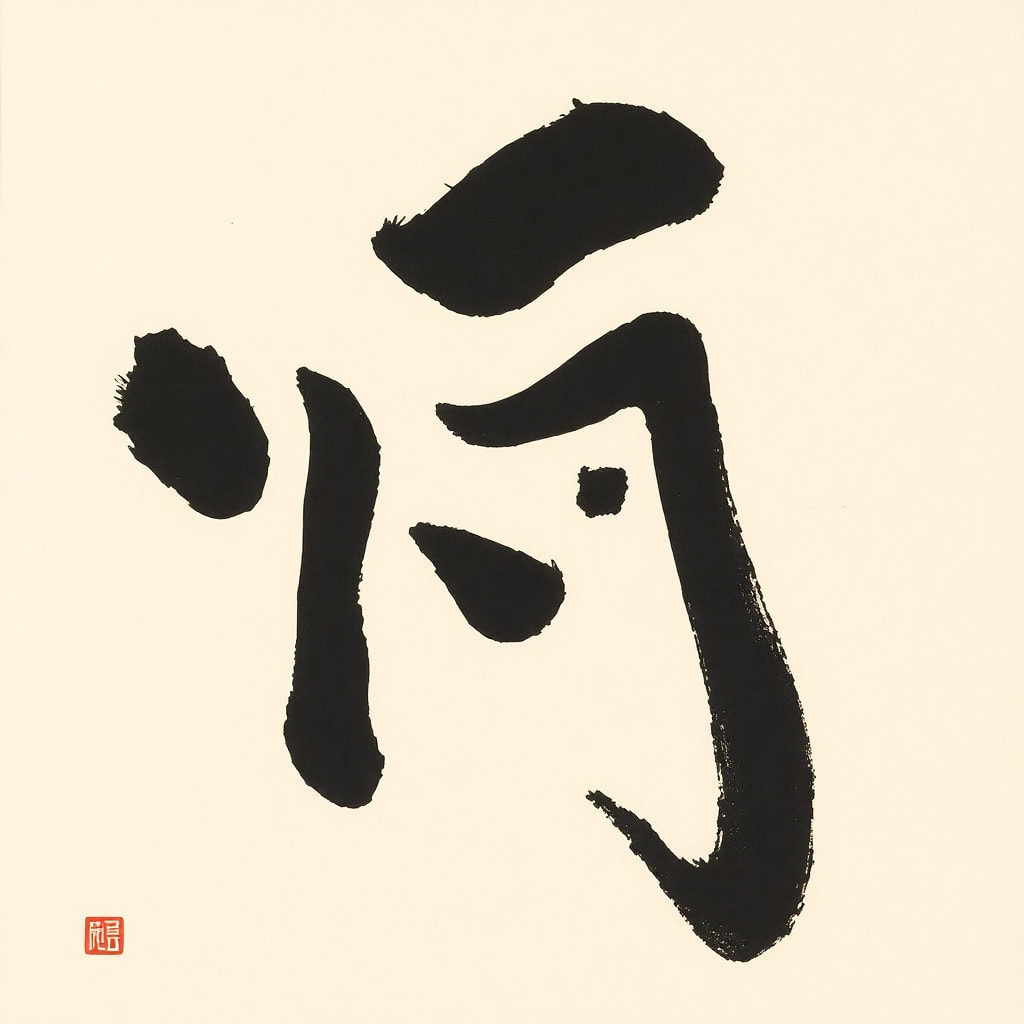 Sumi-e Kanji 喜 (Freude)