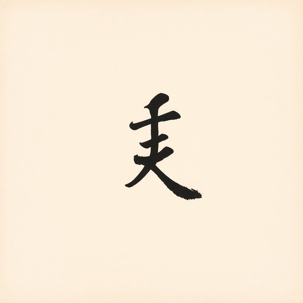 Sumi-e Kanji 和 (Frieden)
