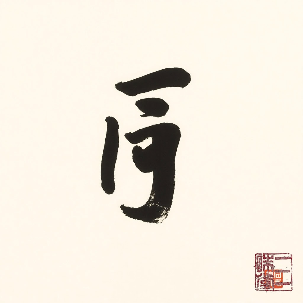 Sumi-e Kanji 希望 (Hoffnung)
