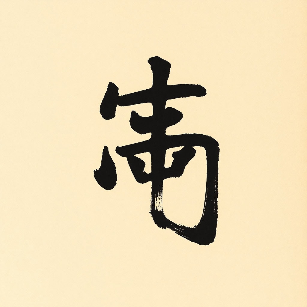 Sumi-e Kanji 慈 (Mitgefühl)