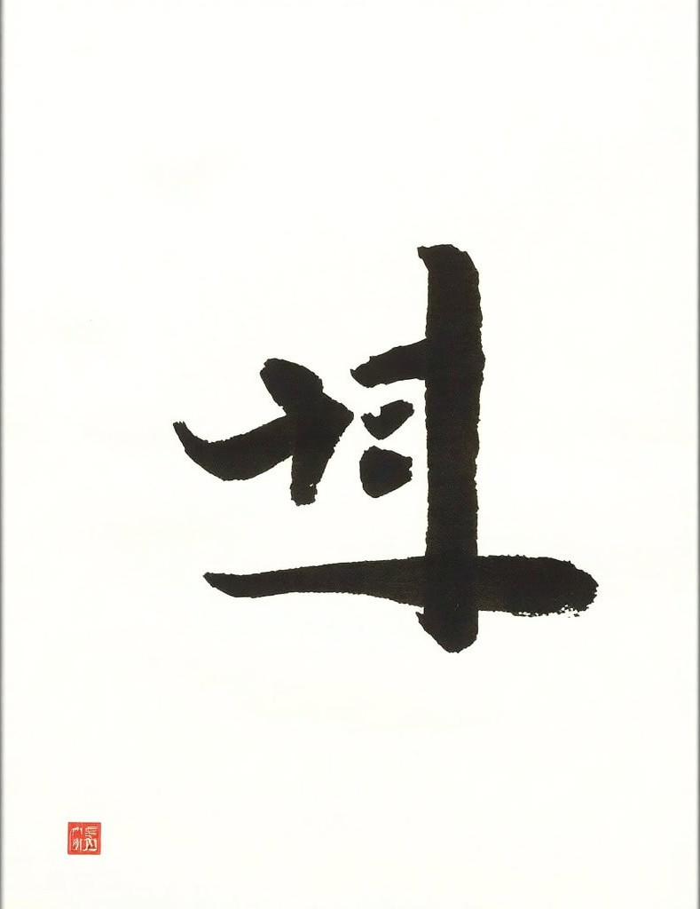 Sumi-e Kanji 勇 (Mut)