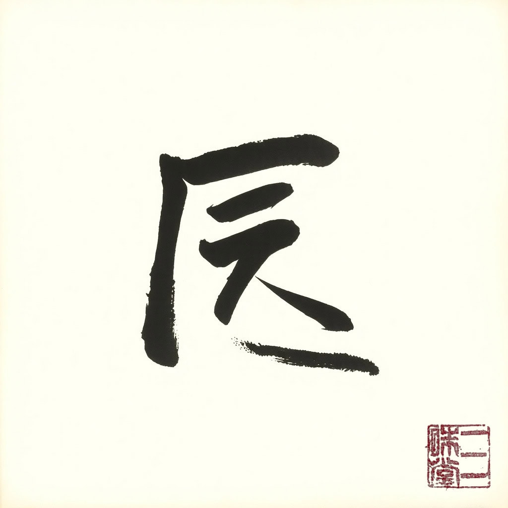 Sumi-e Kanji 縁 (Verbundenheit)